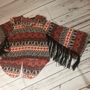 See You Monday Fringe Print Top size XS